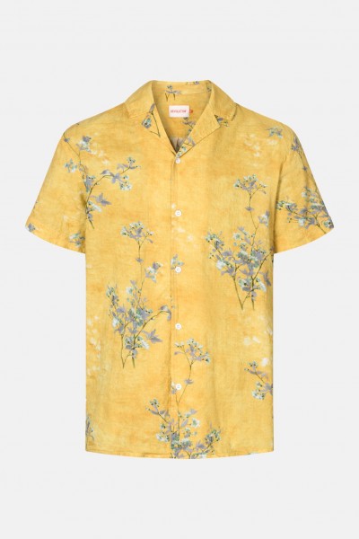RVLT Revolution Cuban Herren Hemd Yellow Gelb