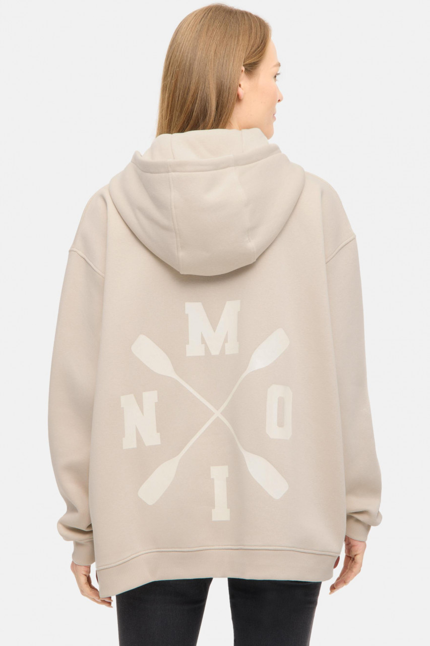 Derbe Hoodie Moin X Damen Beige Kapuzenpullover