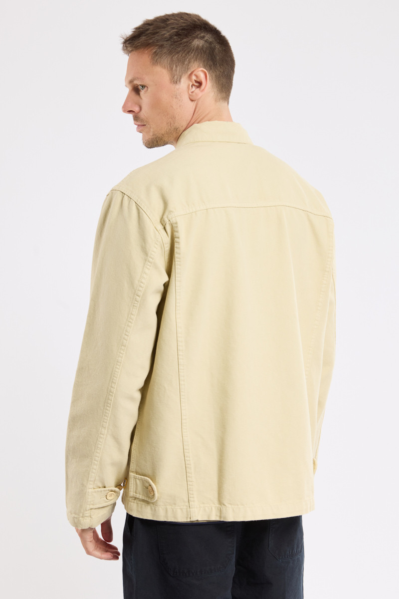 Armor Lux Übergangsjacke Herren Beige Overshirt Fischerjacke Canvas Heritage