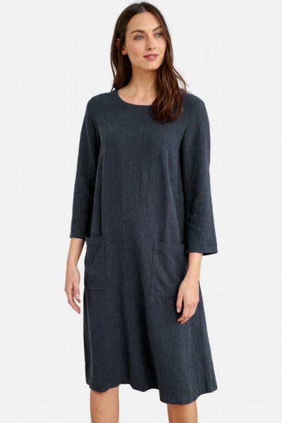 Seasalt Cornwall Peak Harvest Dress Inkwell Damen Kleid Anthrazit