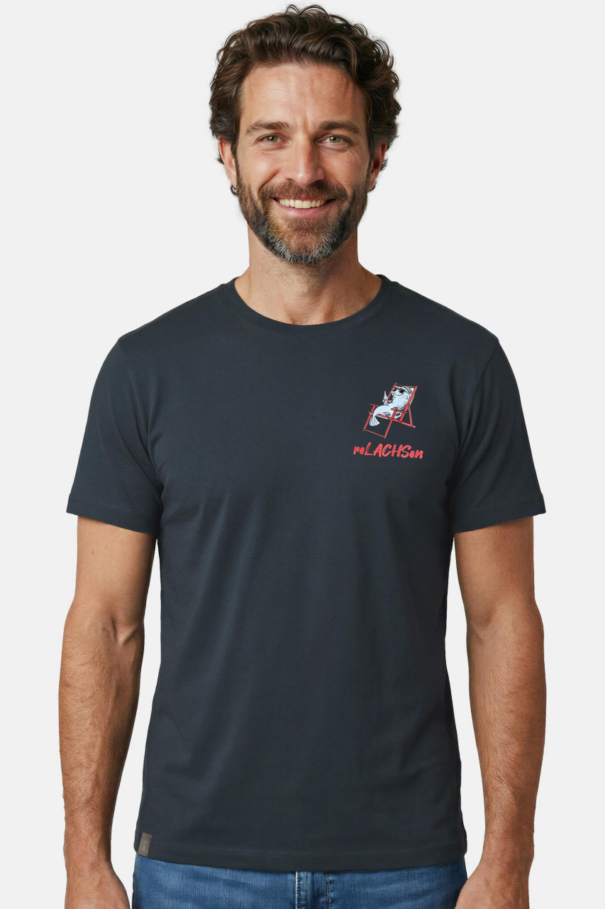 Derbe T-Shirt ReLACHSen Herren Blau GOTS Organic