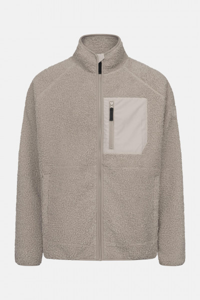 Derbe Herren Fleecejacke Kuschelby Pocket Beige Teddy