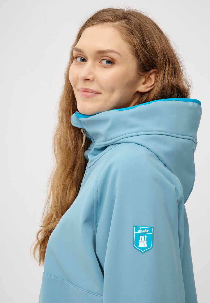 Derbe Softshelljacke Kurz Peutby Damen Türkis Hellblau