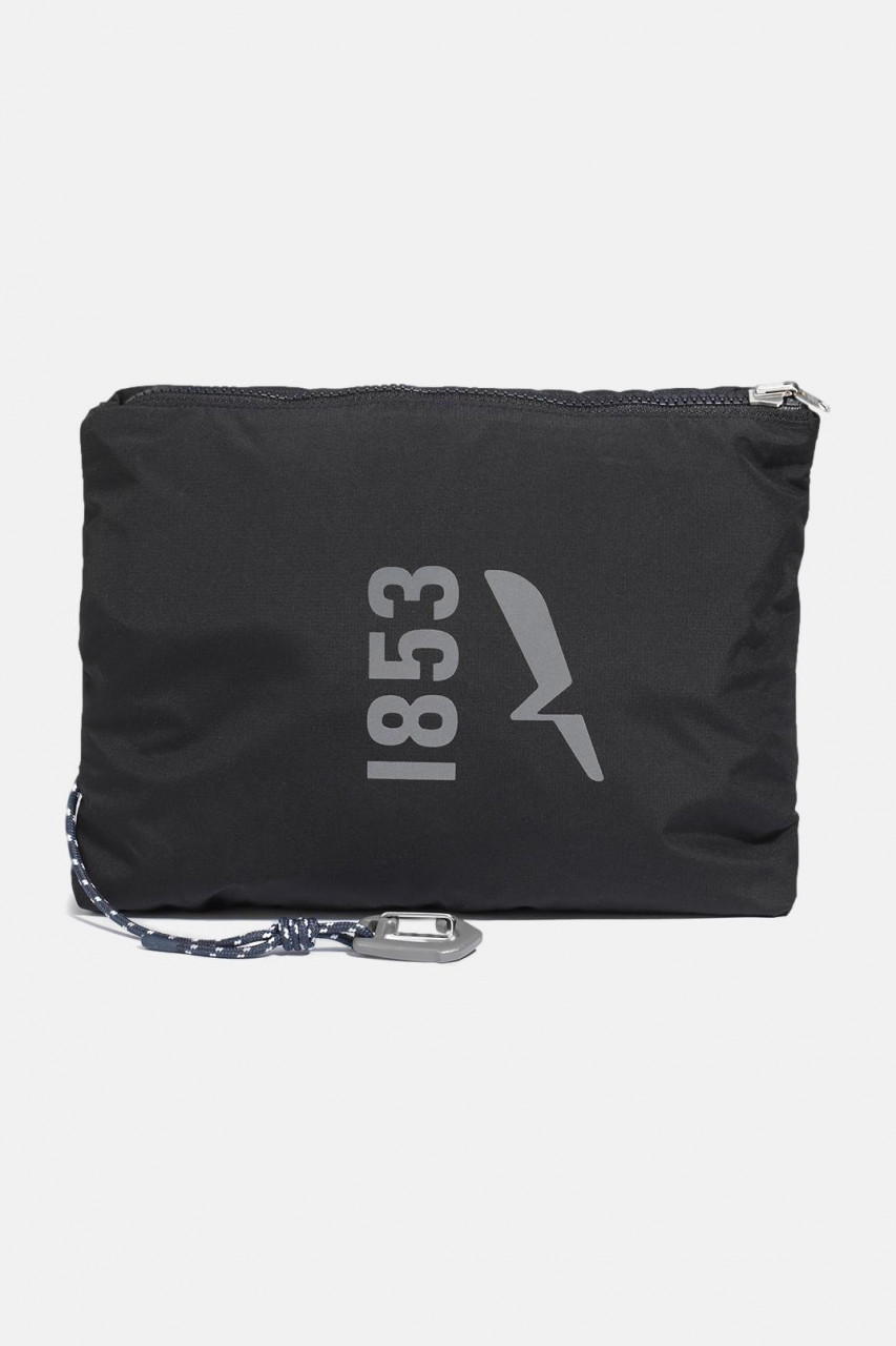 Aigle Regenjacke Schwarz Langer Parka Packbar