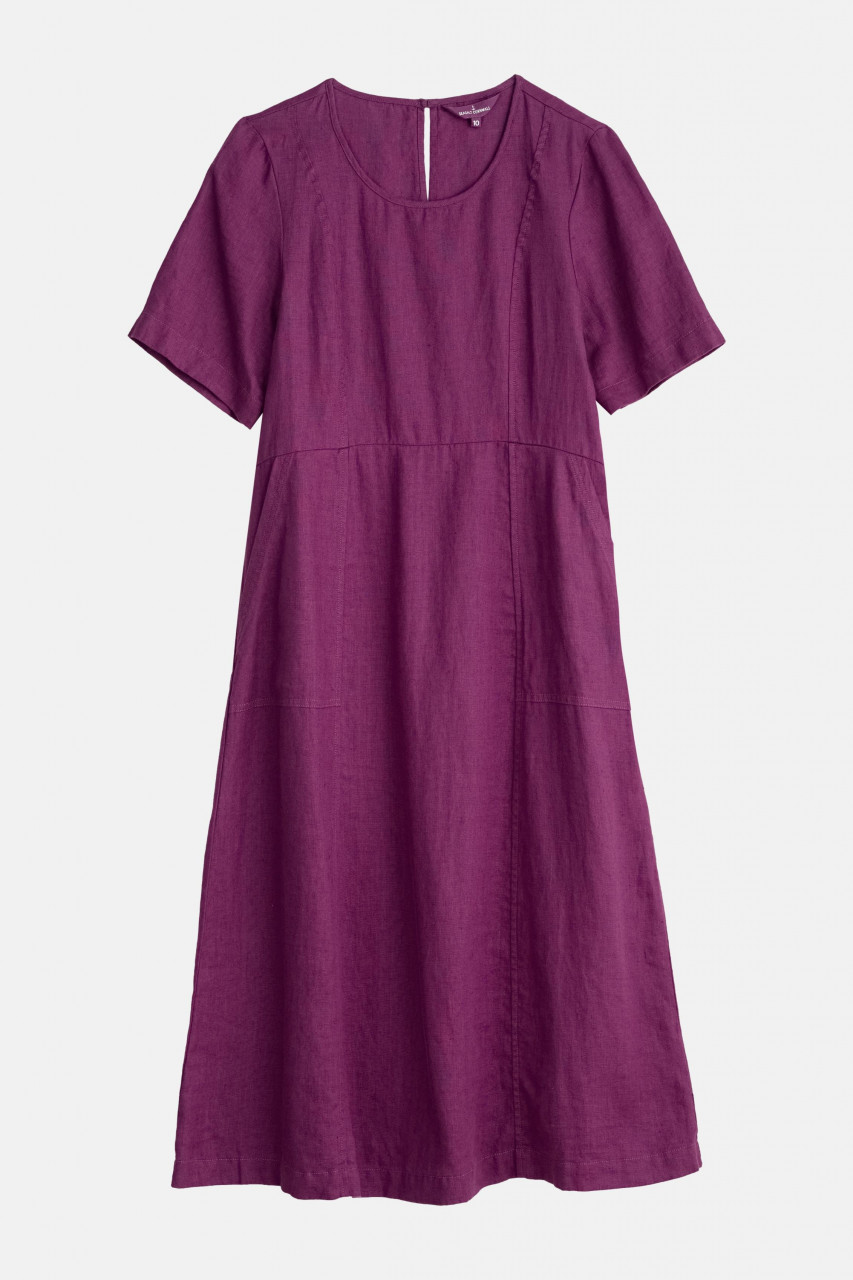 Seasalt Cornwall Kleid Grass Wave Damen Magenta Pink Leinen