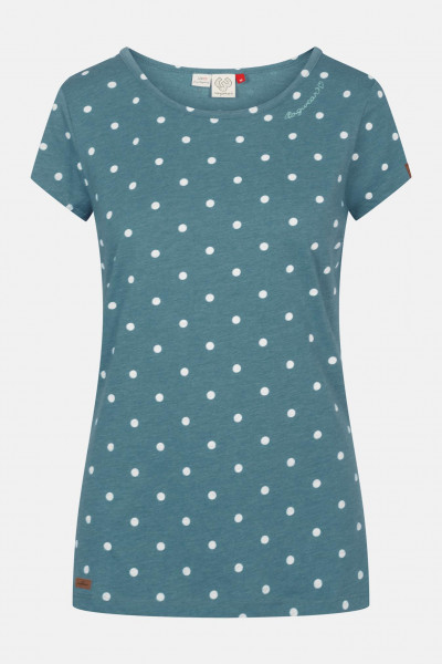 Ragwear Dots Damen T-Shirt Deep Ocean Petrol Punkte