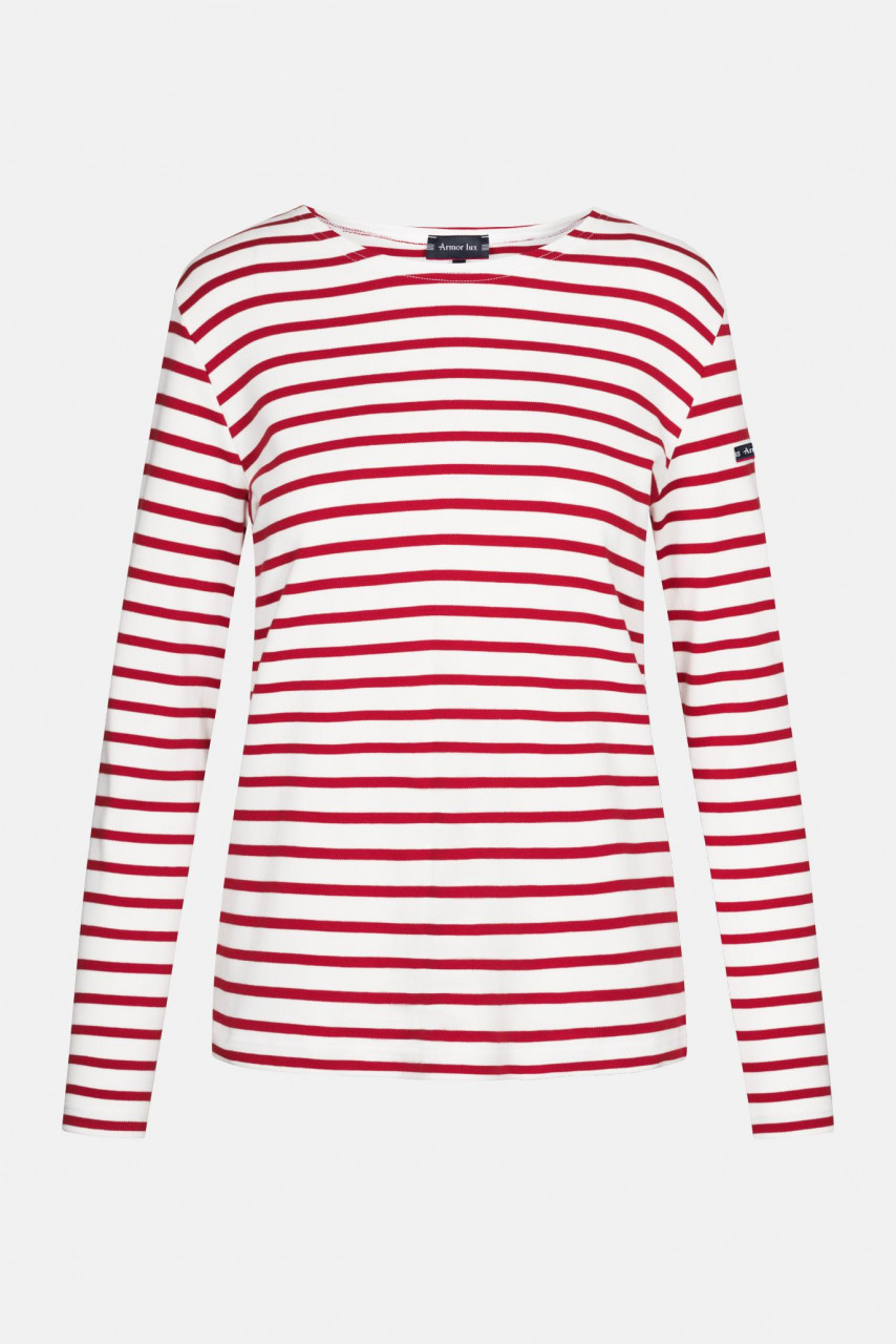 Armor Lux Lesconil weiß-rot Damen Streifenshirt