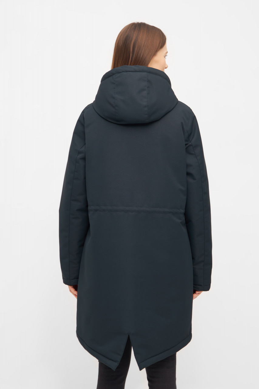 Derbe Winterjacke Festholm Damen Dunkelblau