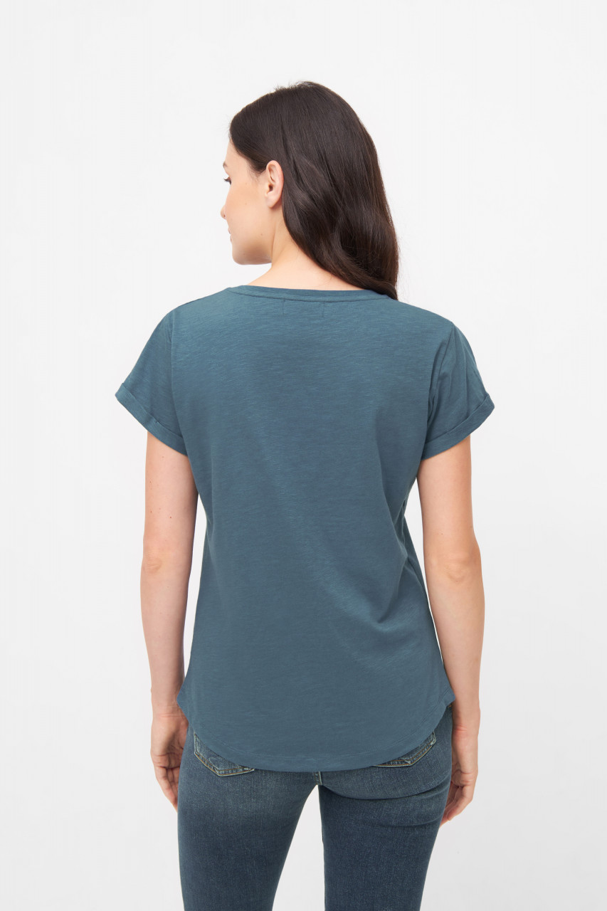 Derbe T-Shirt Segelboot Damen Blau