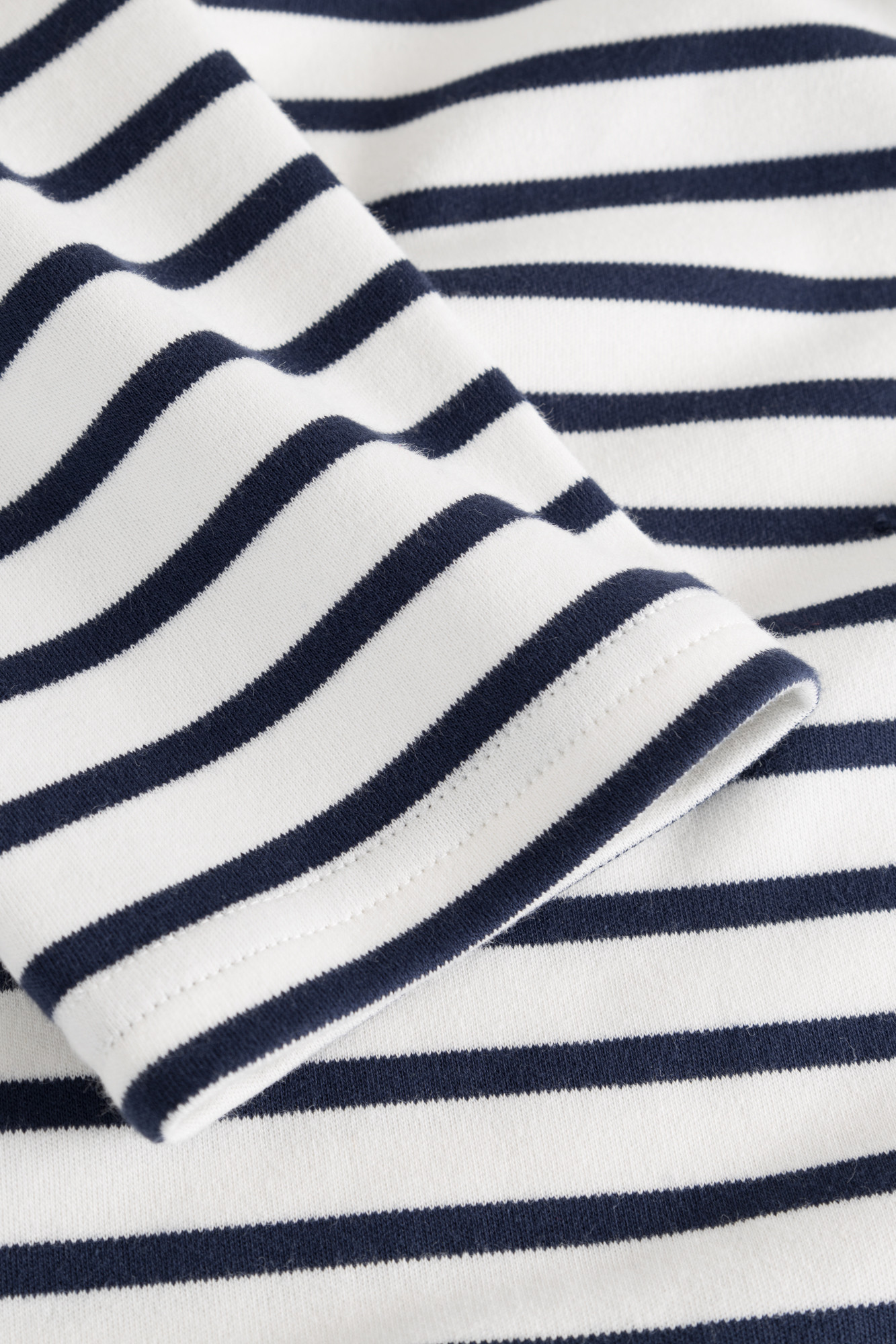 Hanseheld Streifenshirt Damen Natur-Marine Langarm Weiß Blau GOTS Organic