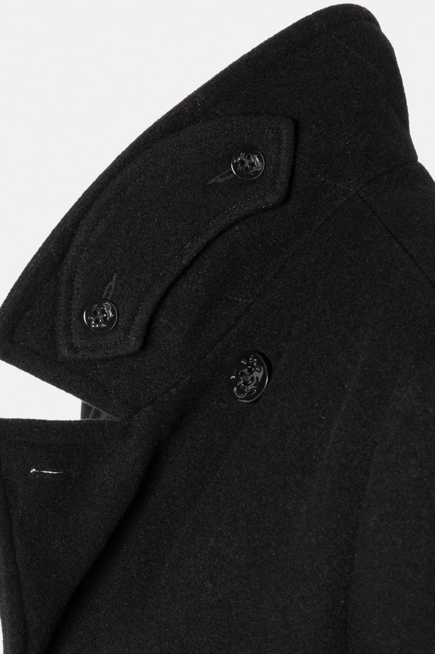 Schott NYC Caban Schwarz Pea Coat Jacke