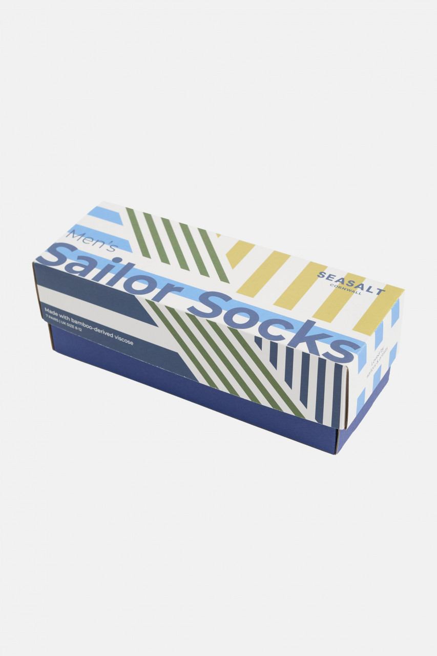 Detailansicht von Socken Sailor Socks 7er Set Blau für Herren von Seasalt Cornwall