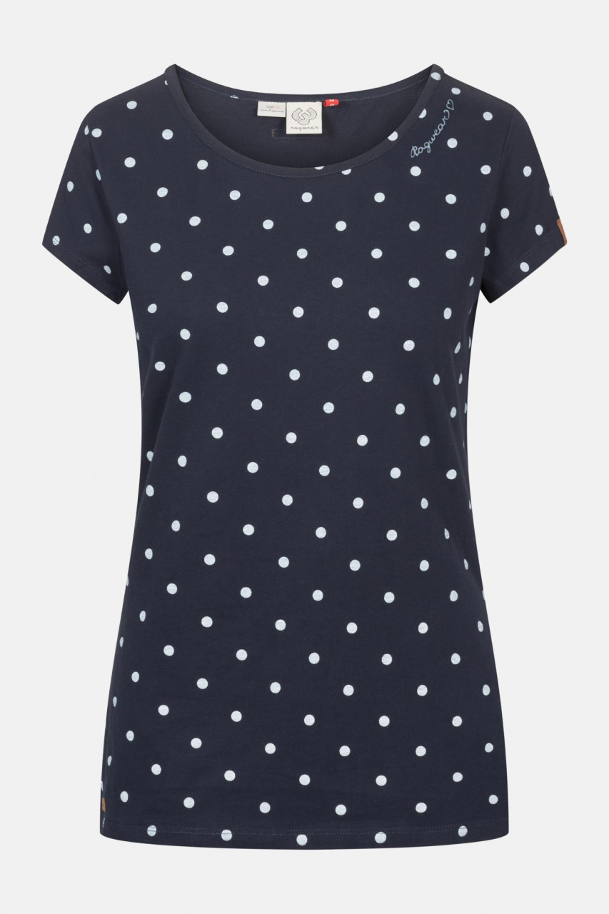 Ragwear Dots Punkte Damen T-Shirt Navy Dunkelblau