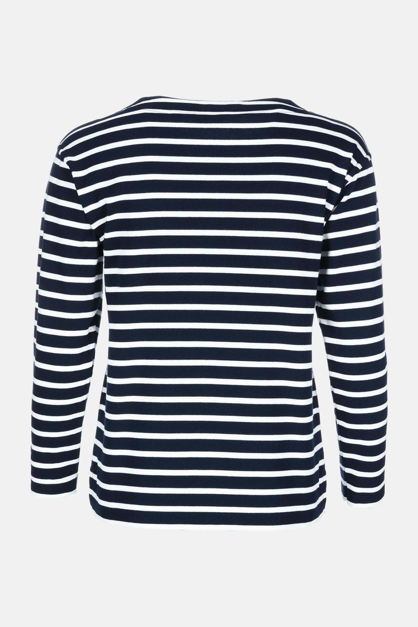 Bretonisches Fischerhemd Damen Langarm - Streifenshirt - blau/weissgestreift