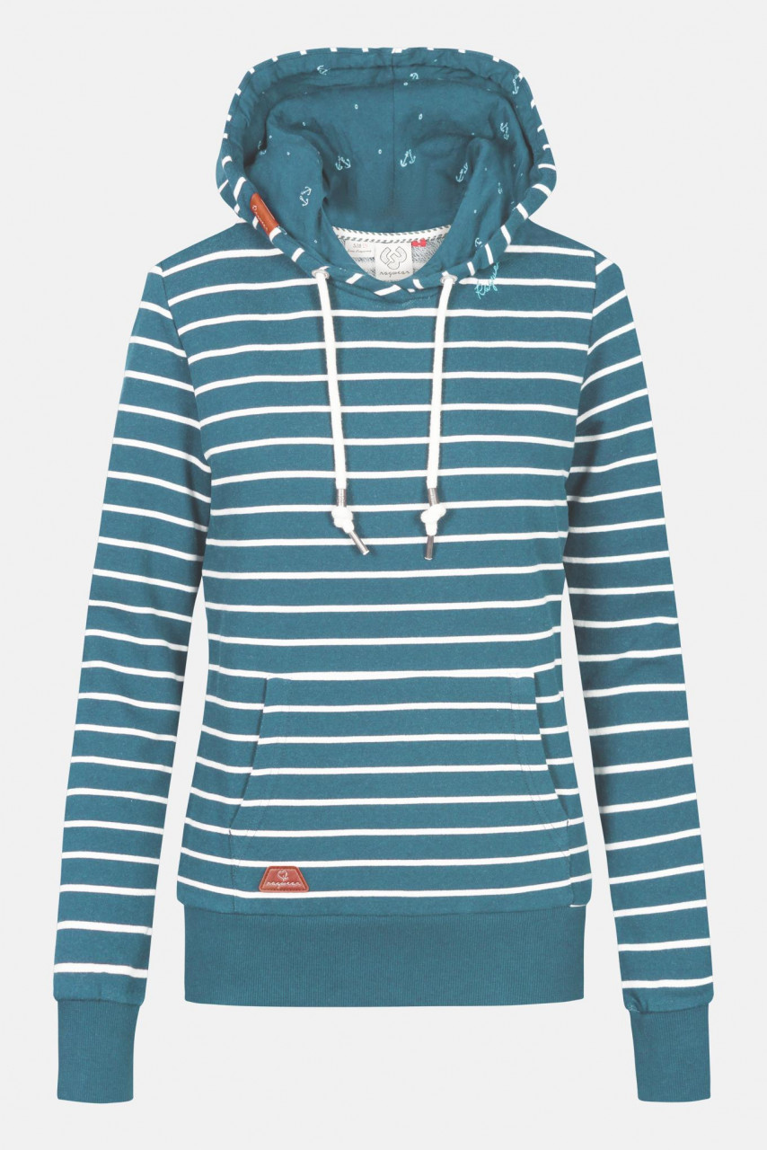 Ragwear Berit Stripes Damen Pullover Deep Ocean Türkis