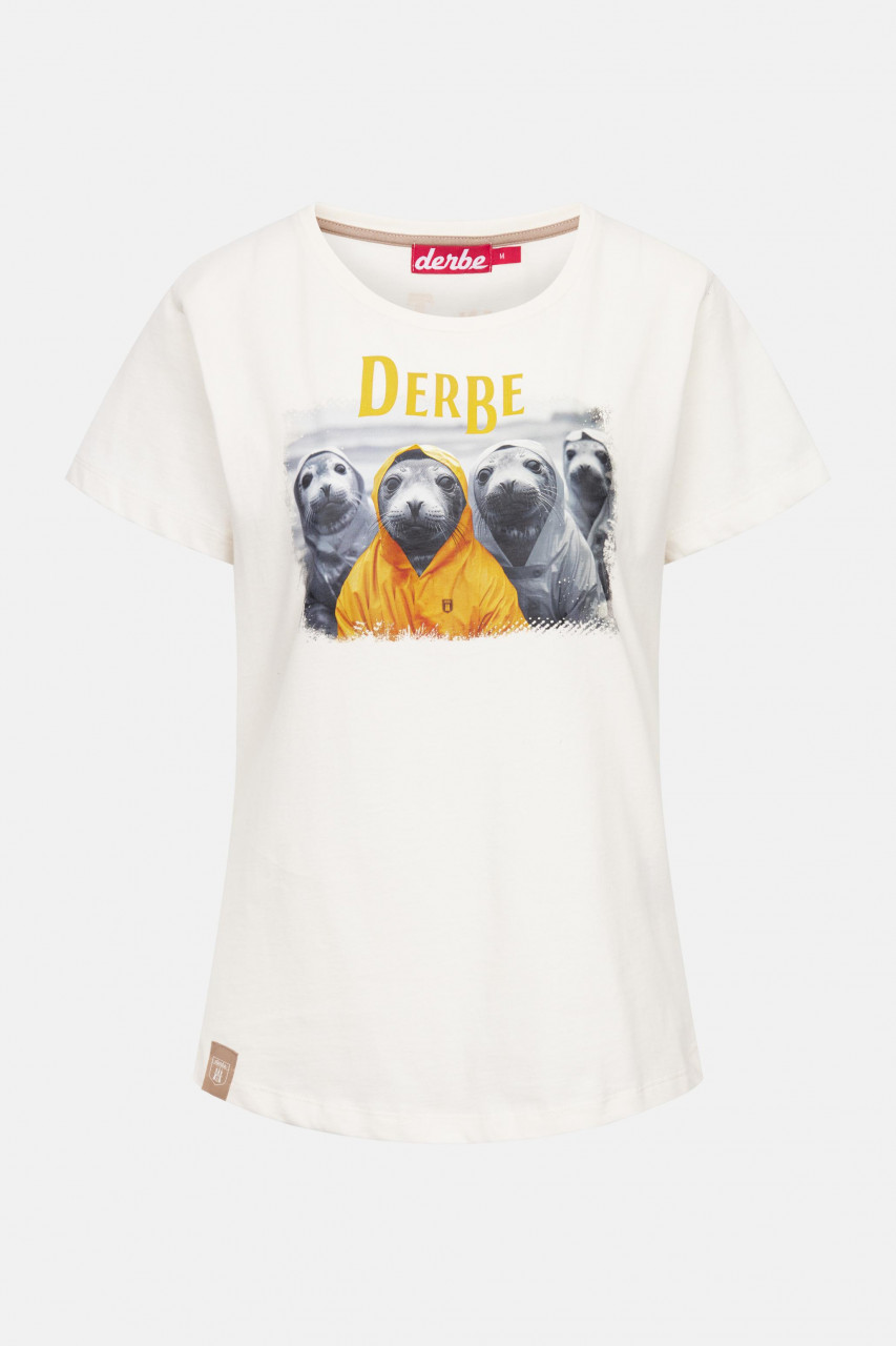 Derbe T-Shirt Robbentour Damen Weiß