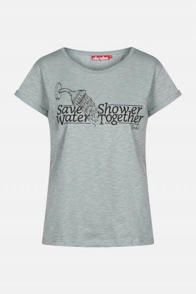 Derbe Save Water Shower Together Damen T-Shirt Grau