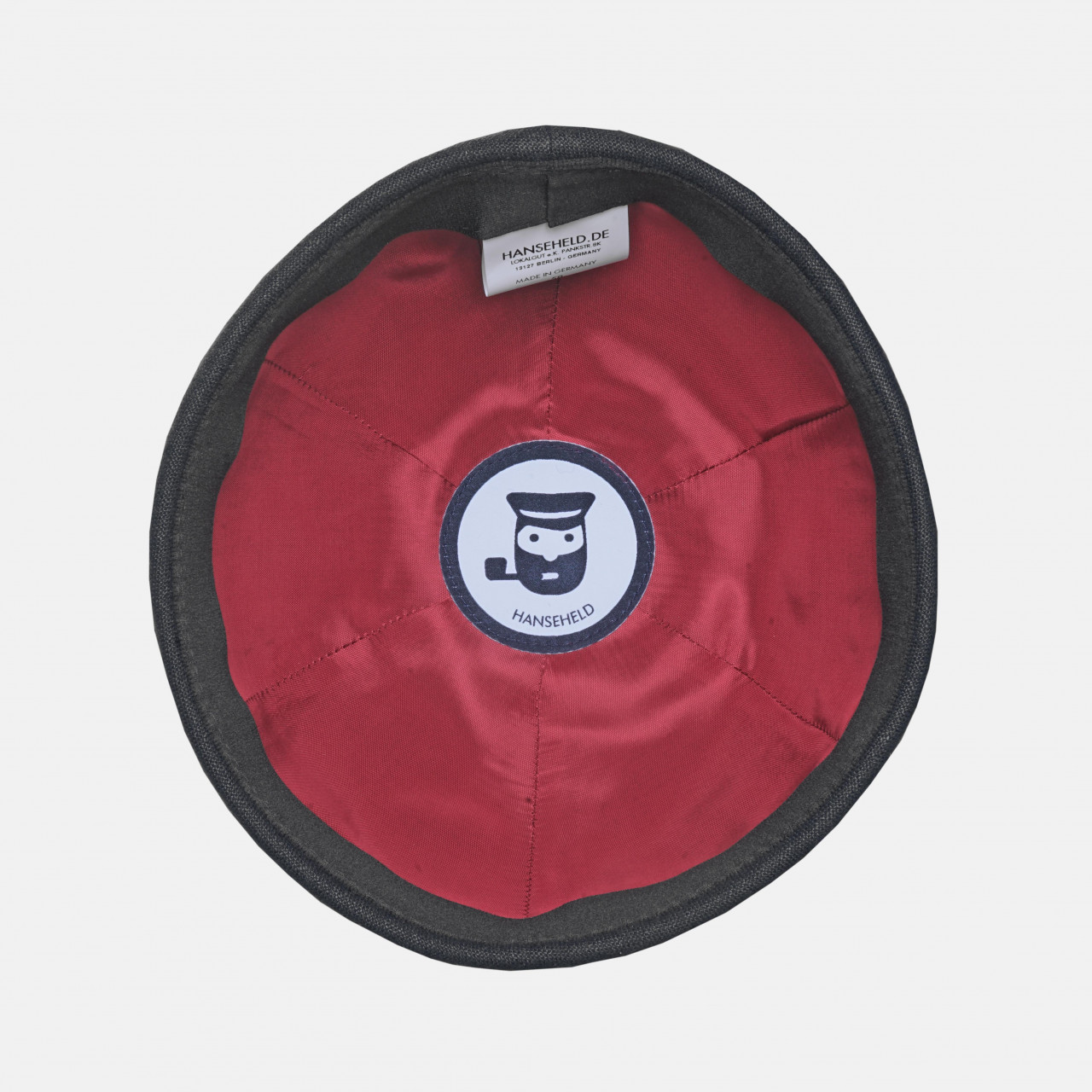 Hanseheld Docker Cap Leinen Schwarz Kurz Flach Segler Sailor Cap