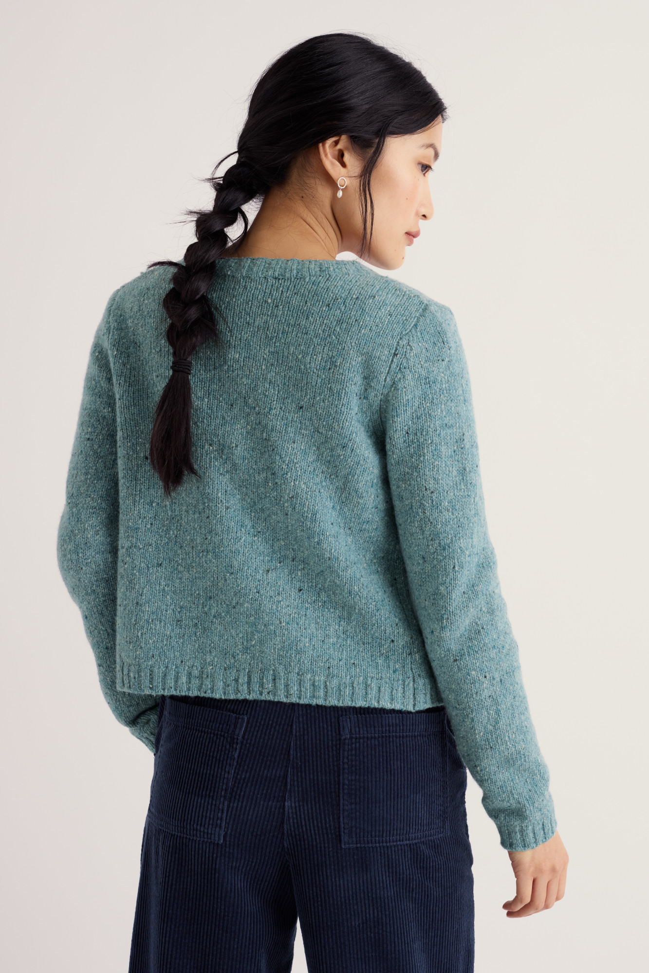 Seasalt Strickjacke Dawson Damen Hellblau Türkis Strick Cardigan Merino