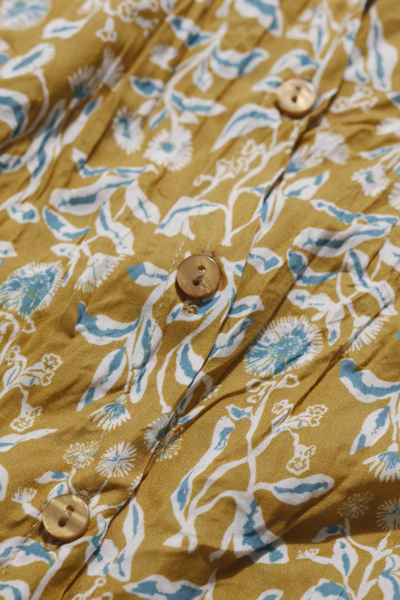 Seasalt Bluse Larissa Damen Gelb Hellblau Blumen Botanical