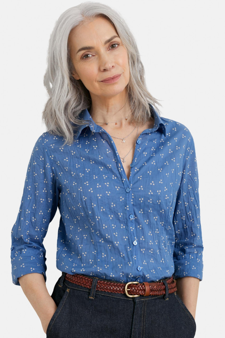 Seasalt Cornwall Larissa Damen Bluse Blau Punkte