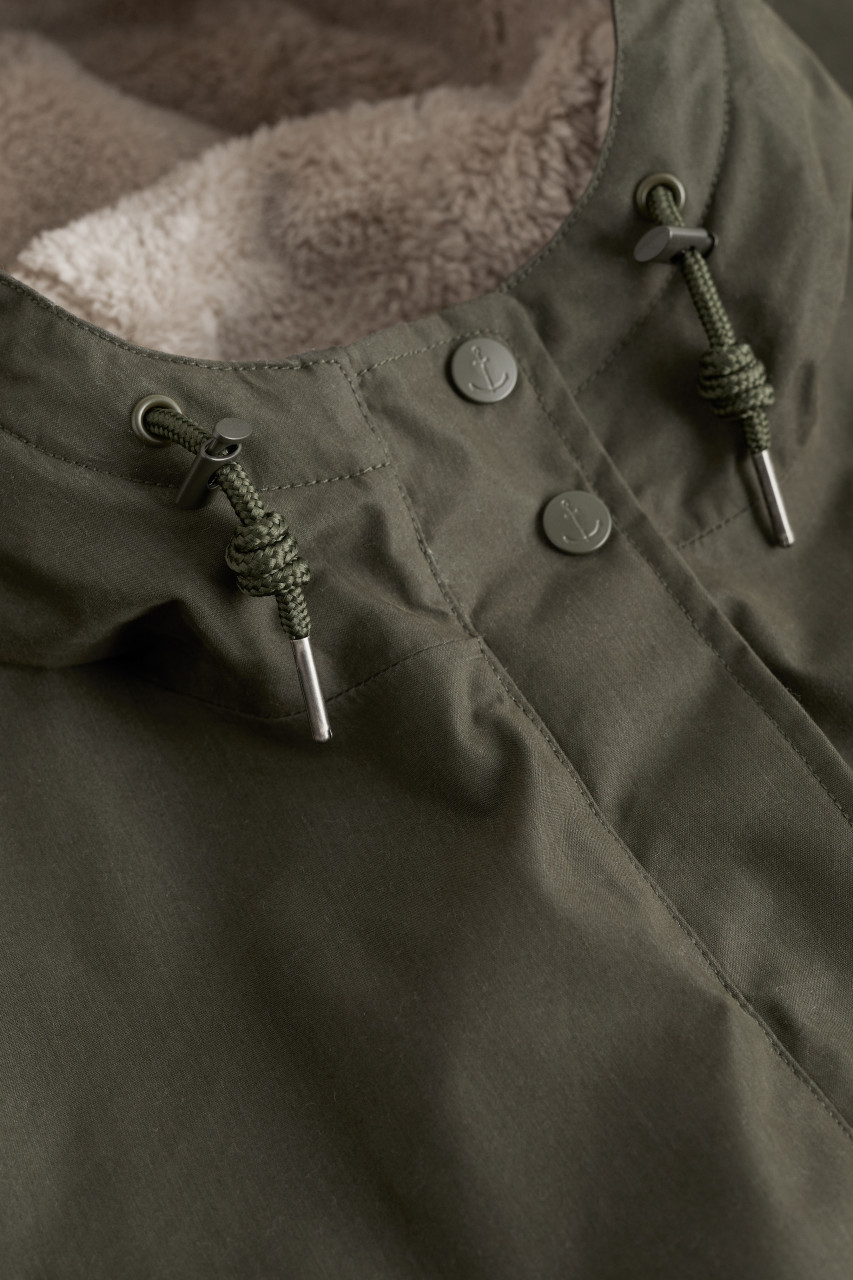 Seasalt Cornwall Plant Hunter 2 Regenjacke Khaki Grün Woodland Parka Wintermantel