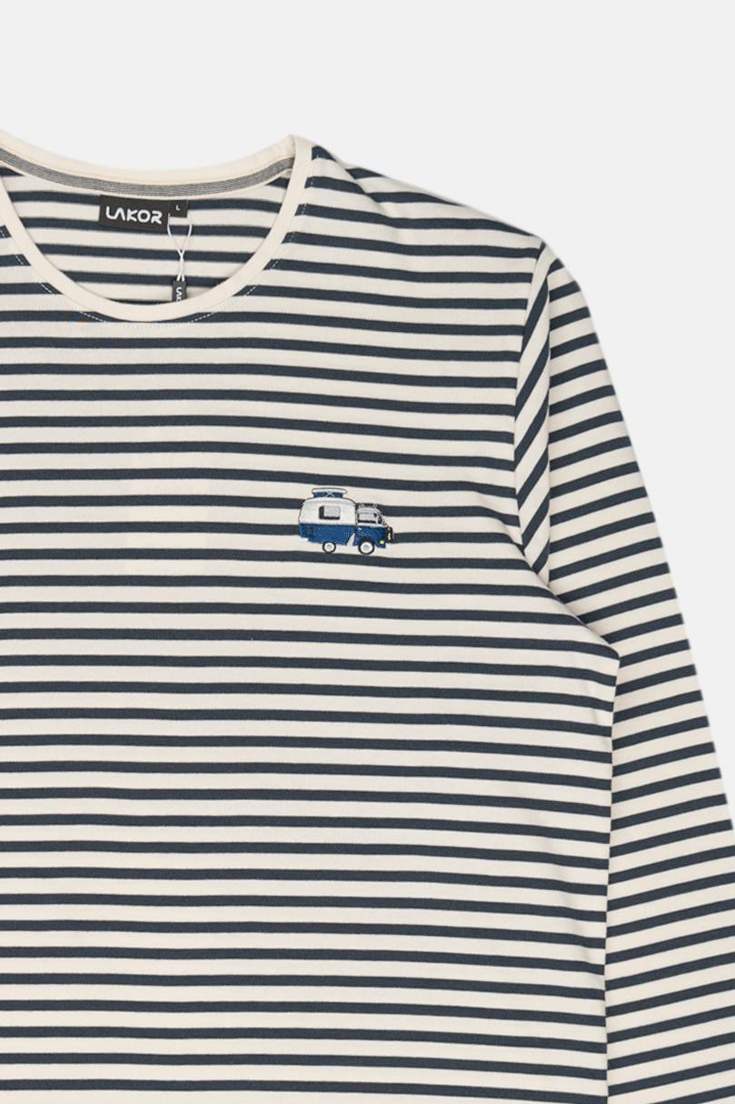 LAKOR Streifenshirt Mini Ocean Camper Herren Blau Weiß Wohnmobil