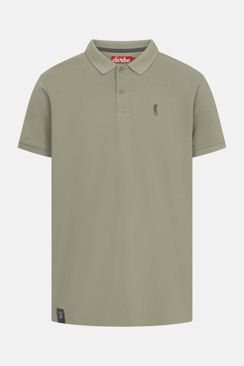 Derbe Polo Shirt Basic Kippes Herren Oliv Grün GOTS Organic