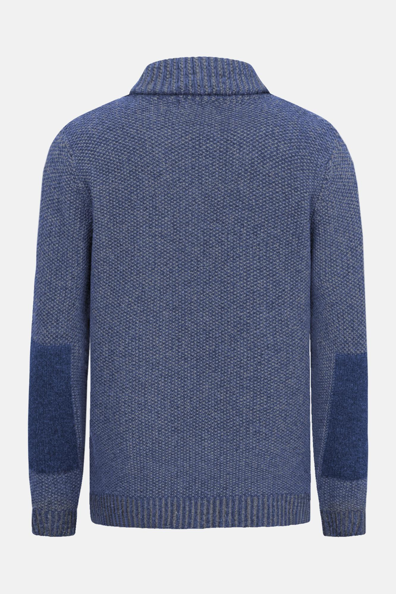 Fisherman out of Ireland Troyer Herren Pullover Blau Jeans