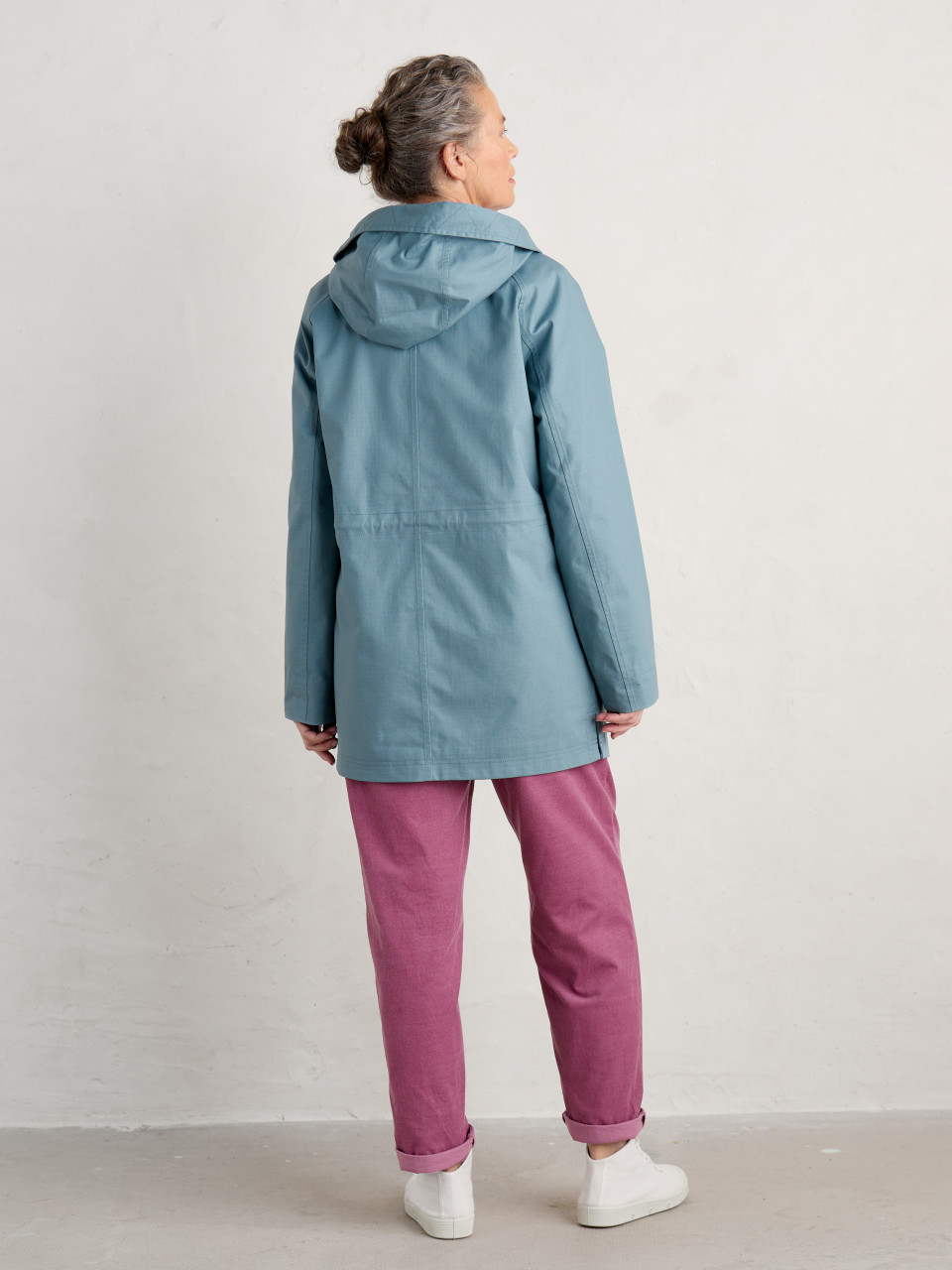 Seasalt Cornwall Regenjacke Fulmar Damen Hellblau Baumwolle