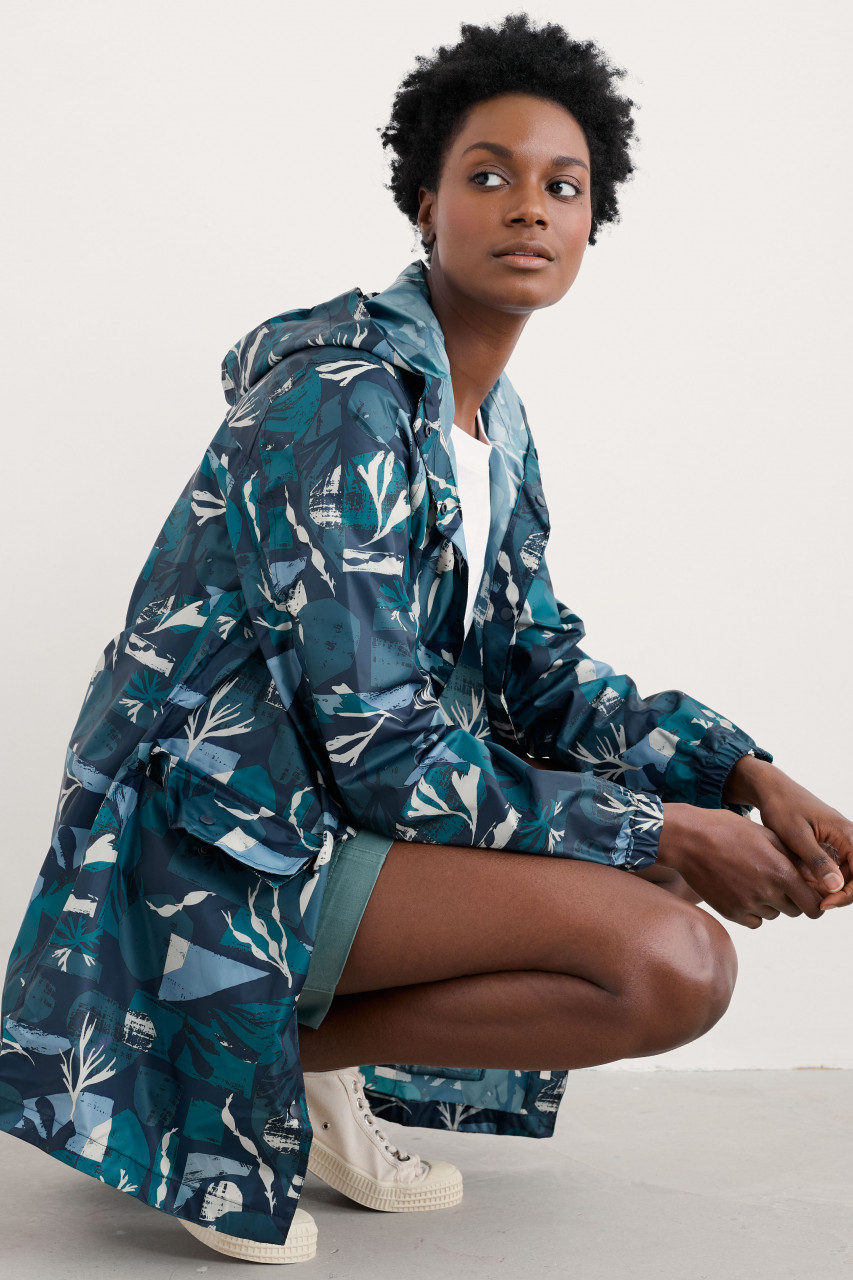 Seasalt Regenjacke Pack Damen Blau Marine Maritim Packbar