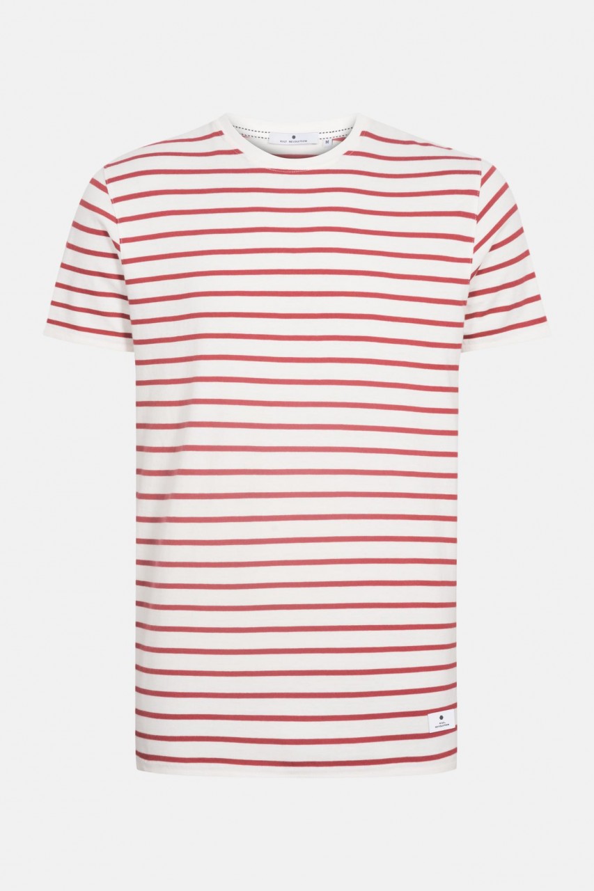 RVLT Revolution Herren T-Shirt Gestreift Rot 2020