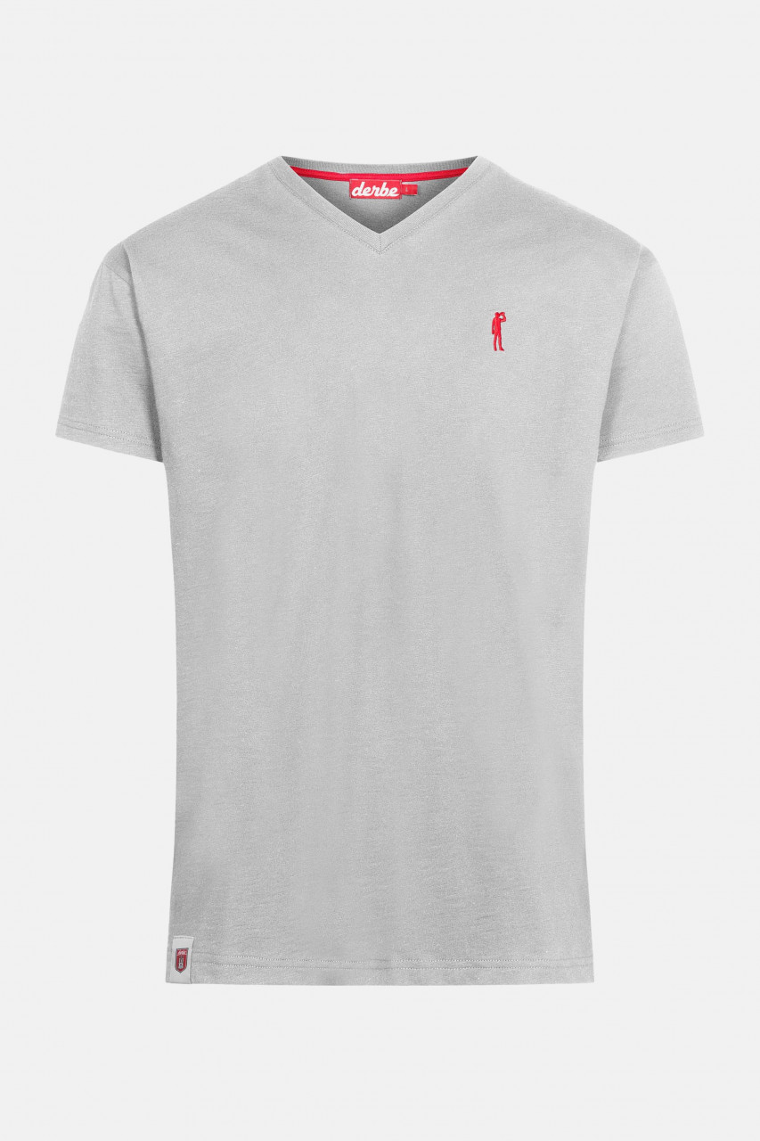 T-Shirt Basic Kippes Grau für Herren von derbe