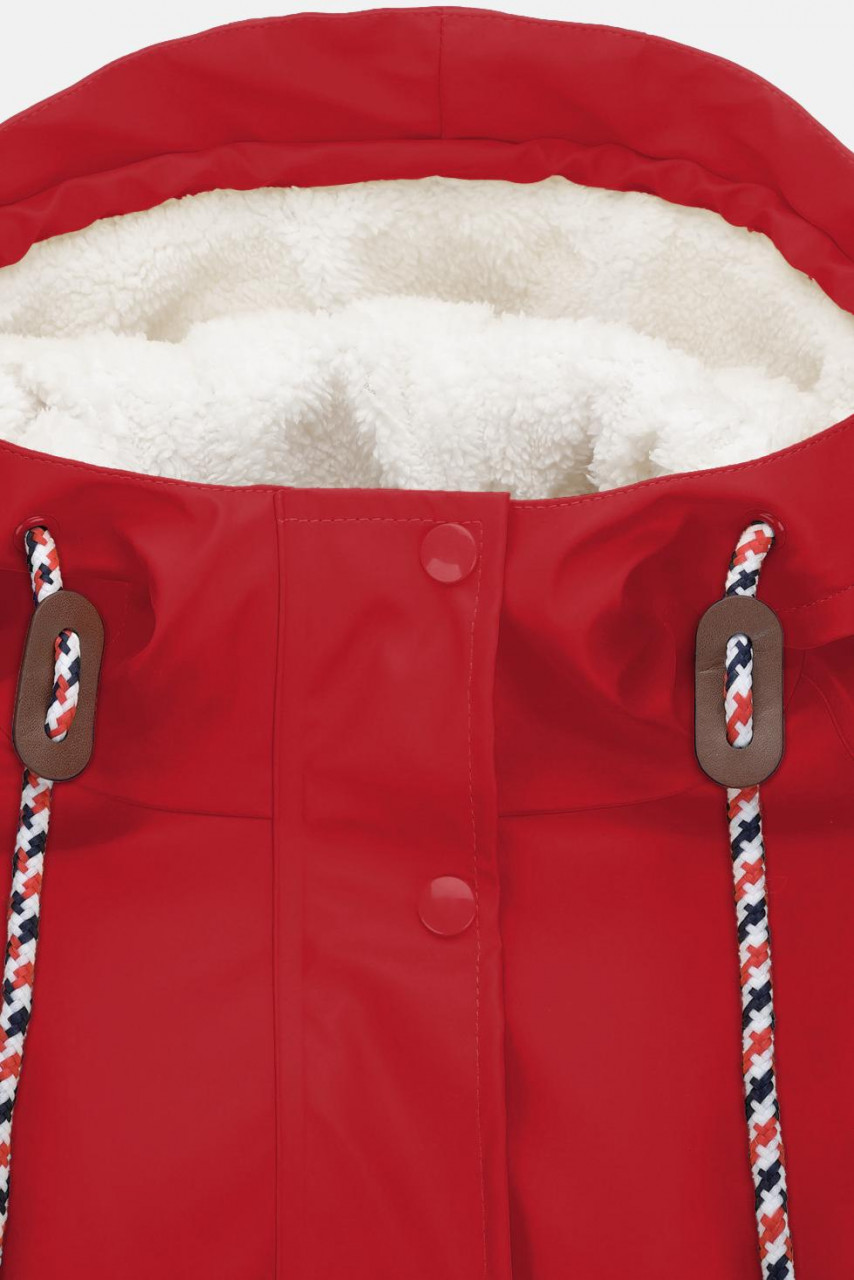 Damen Friesennerz Rot Teddy-Futter