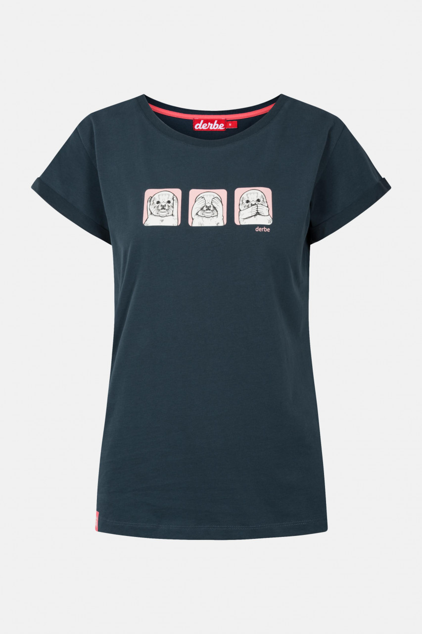 T-Shirt Kegelrobbe Dunkelblau für Damen von derbe