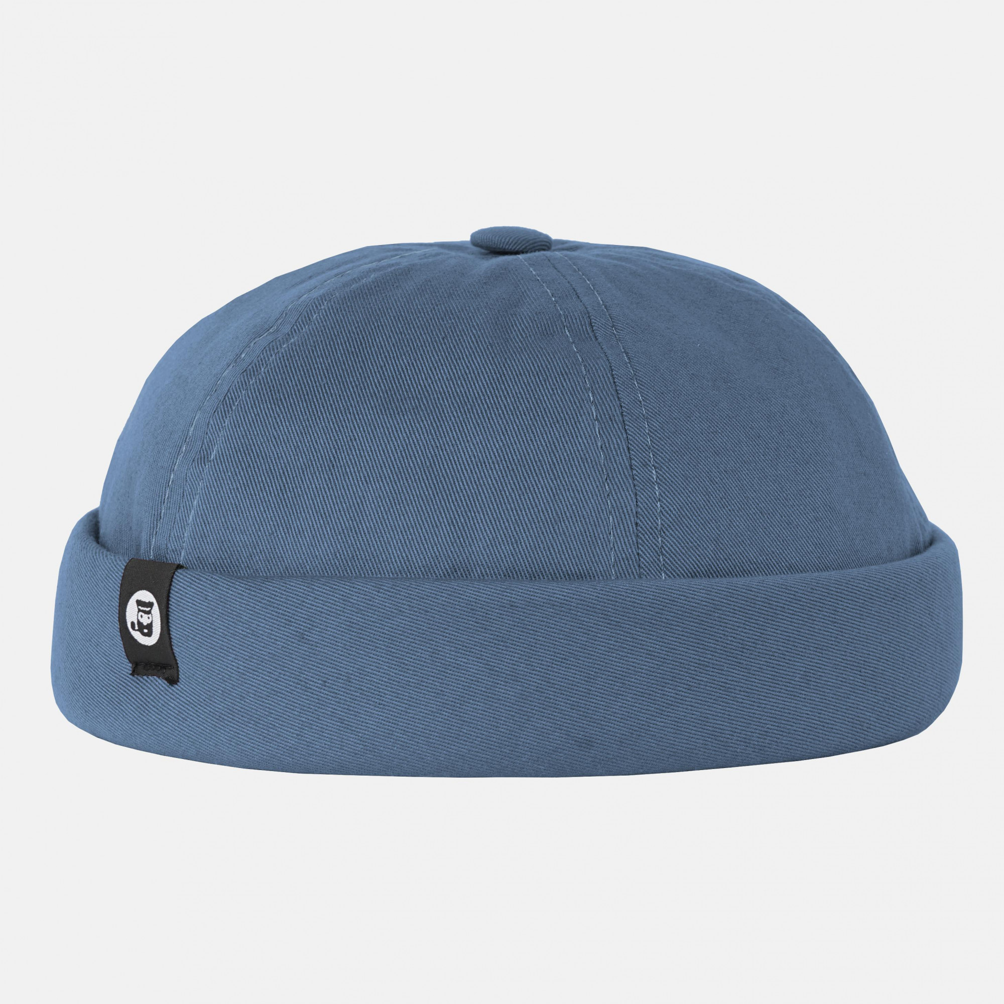 Hanseheld Docker Cap Baumwolle Jeans Blau Kurz Flach Fischermütze