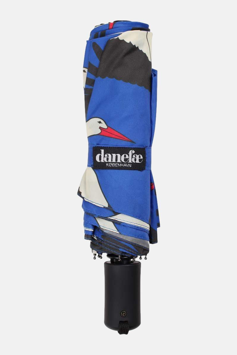 Danefae Regenschirm Danumbrella Blau Storch Vögel