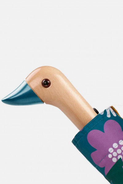 Original Duckhead Regenschirm Bloom Petrol Türkis Rosa Lila Gelb Blumen