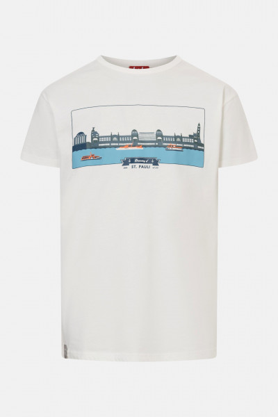 Derbe Landungsbrücken Herren T-Shirt Hamburg Off White Weiß Nachhaltig Derbe Landungsbrücken Herren T-Shirt Hamburg Off White Weiß Nachhaltig