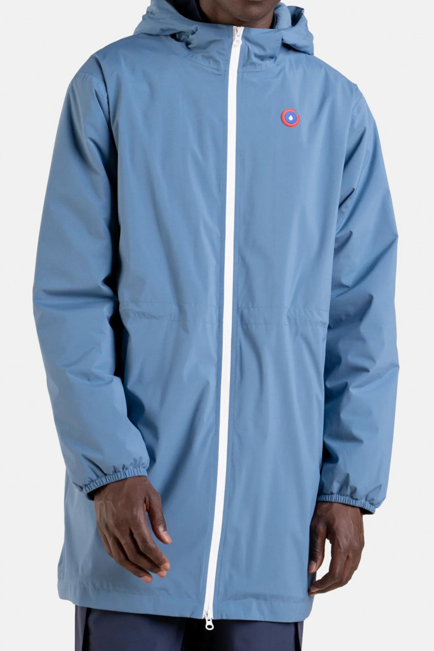 Flotte Regenjacke Pompidou Hellblau Orage Gefüttert Parka