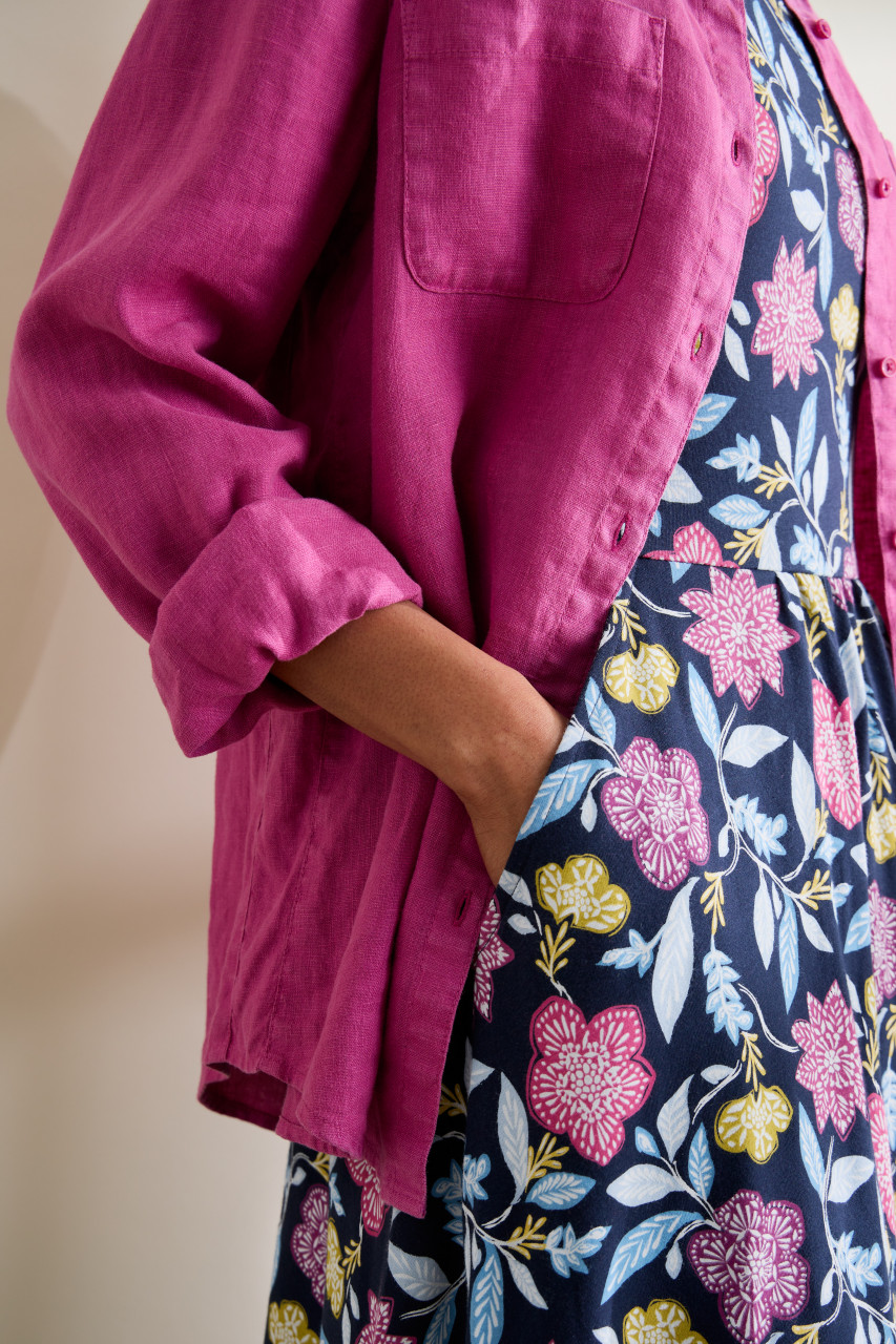 Seasalt Cornwall Kleid April Damen Blau Rosa Blumen