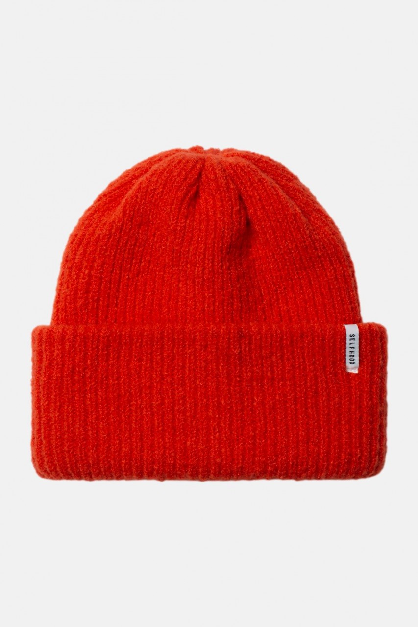 Selfhood Beanie Mütze Damen Rot