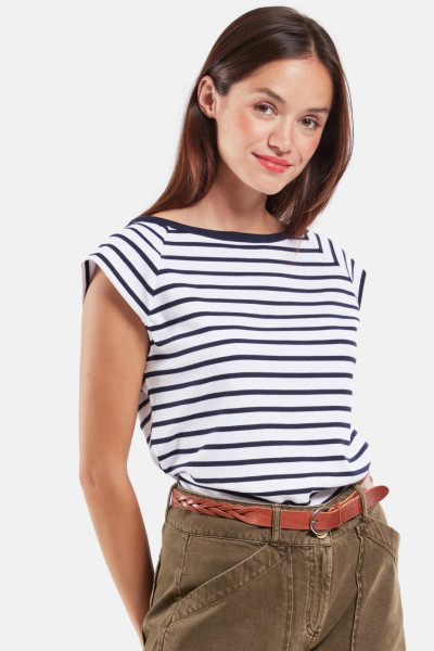 Armor Lux T-Shirt Damen Weiß Blau Mariniere Heritage Armor Lux T-Shirt Damen Weiß Blau Mariniere Heritage