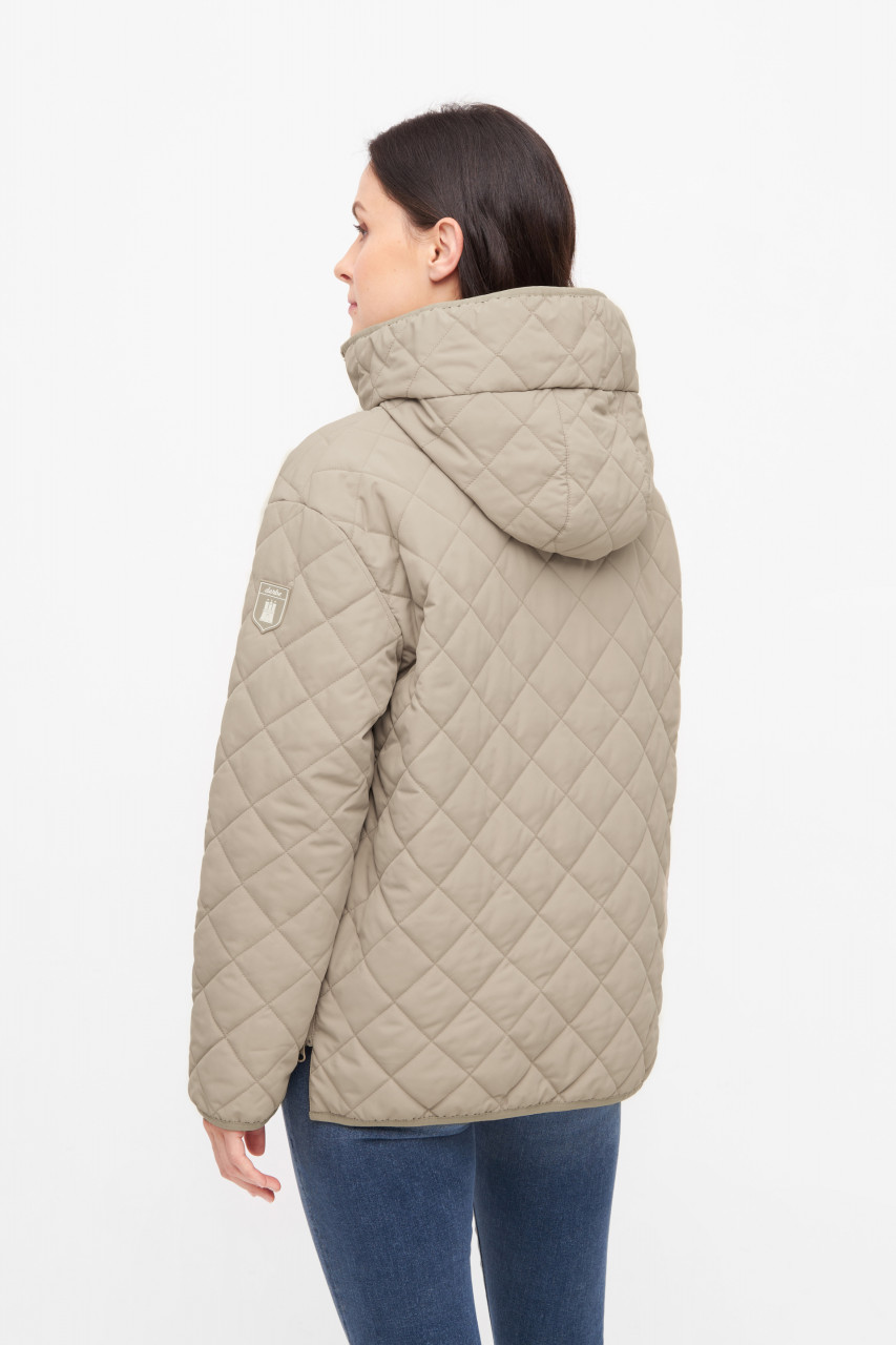 Derbe Übergangsjacke Quiltby Short Damen Cobblestone Beige Steppjacke