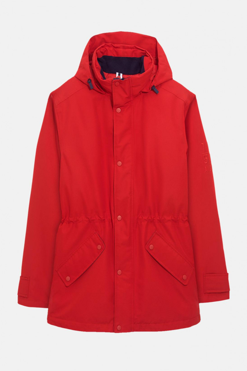 Aigle Regenjacke Copeland Gefüttert Rot Parka