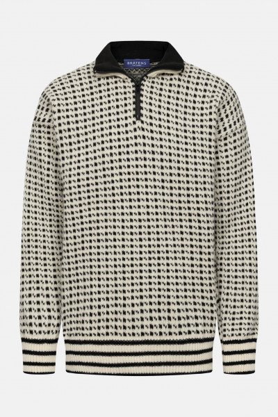 Bratens Isländer Troyer Norweger Weiß Pullover Islandpullover