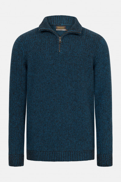 Fisherman out of Ireland Troyer Herren Pullover Blau Petrol