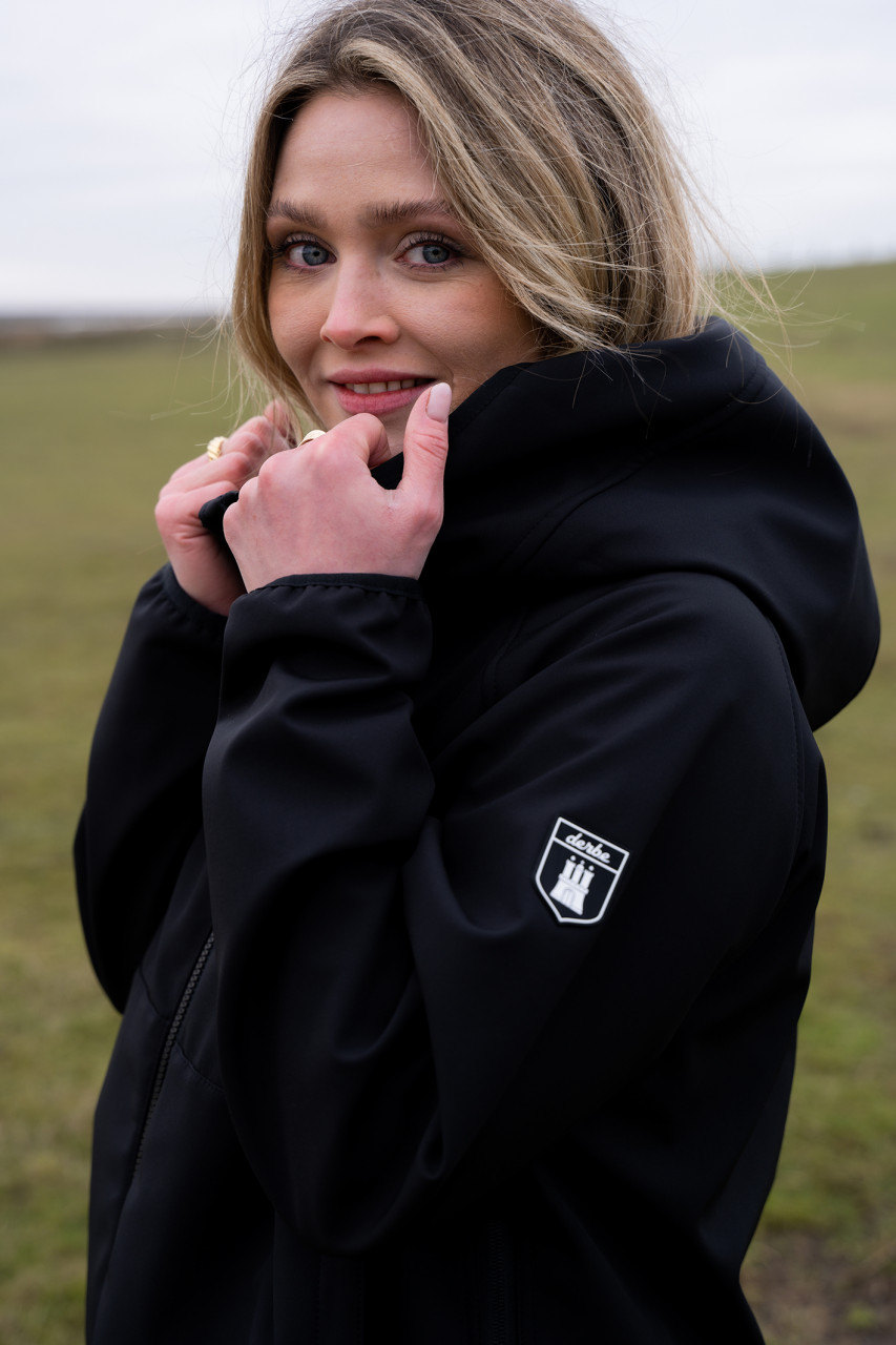 Derbe Softshelljacke Kurz Peutby Damen Schwarz