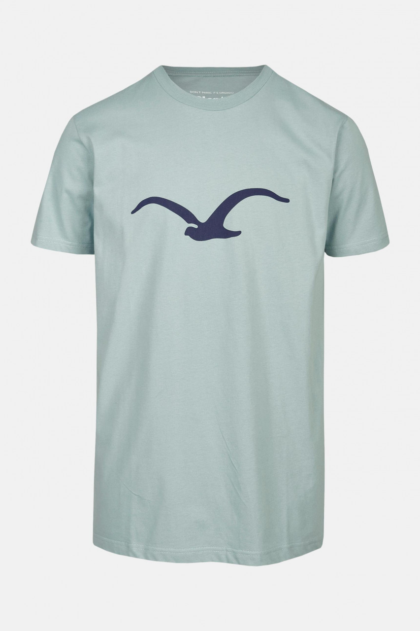Cleptomanicx Herren T-Shirt Möwe Arona Blue Blau Baumwolle Nachhaltig