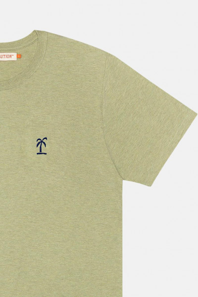 RVLT Herren T-Shirt Hellgrün Palme